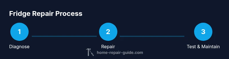 Process diagram for fridge repair steps