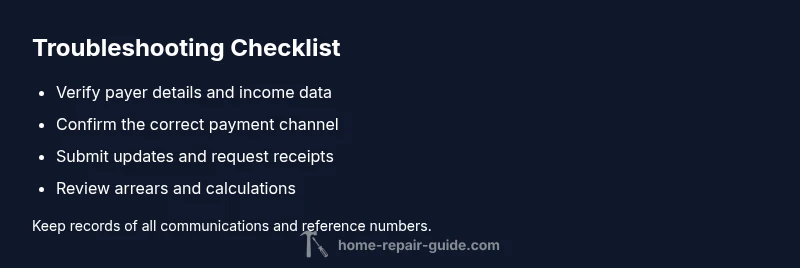 Checklist to diagnose and fix child maintenance payments