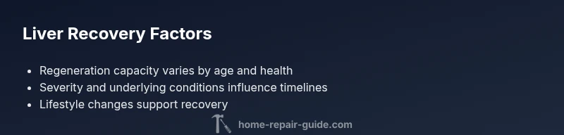 Infographic showing factors that affect liver recovery.