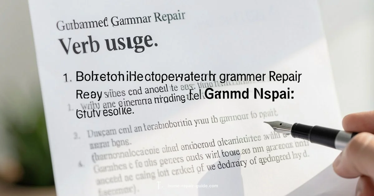 Repair as Verb - Home Repair Guide