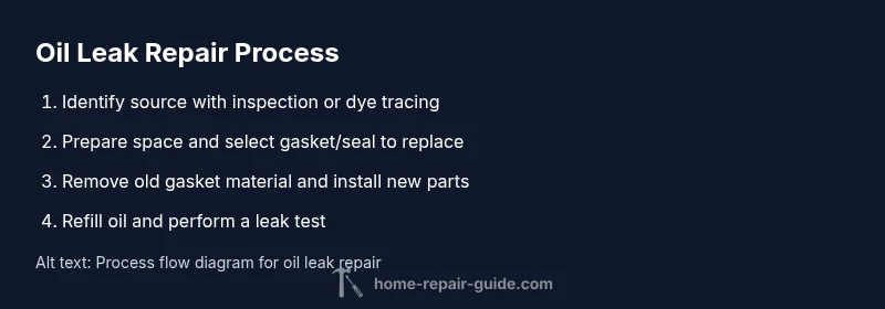Process diagram for car oil leak repair